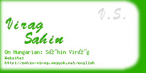 virag sahin business card